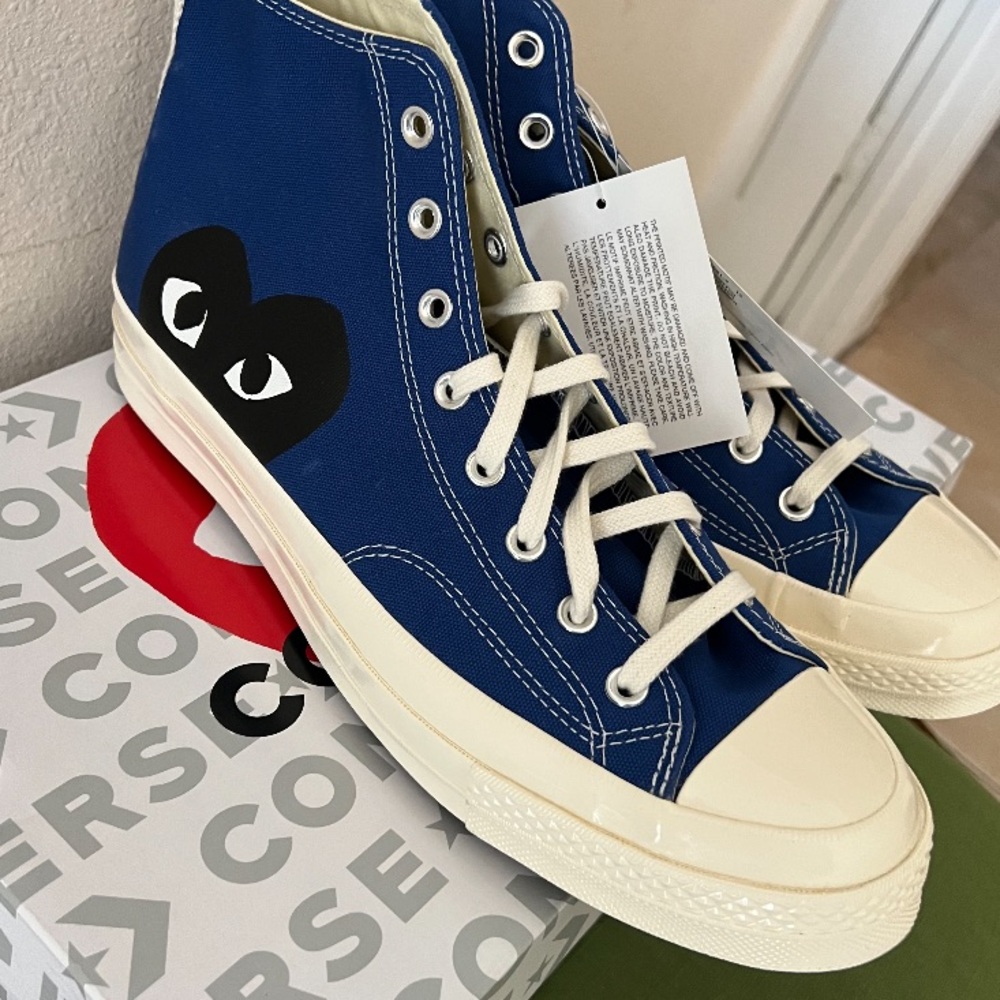 comme des garcons converse chuck sneakers size 12 never worn